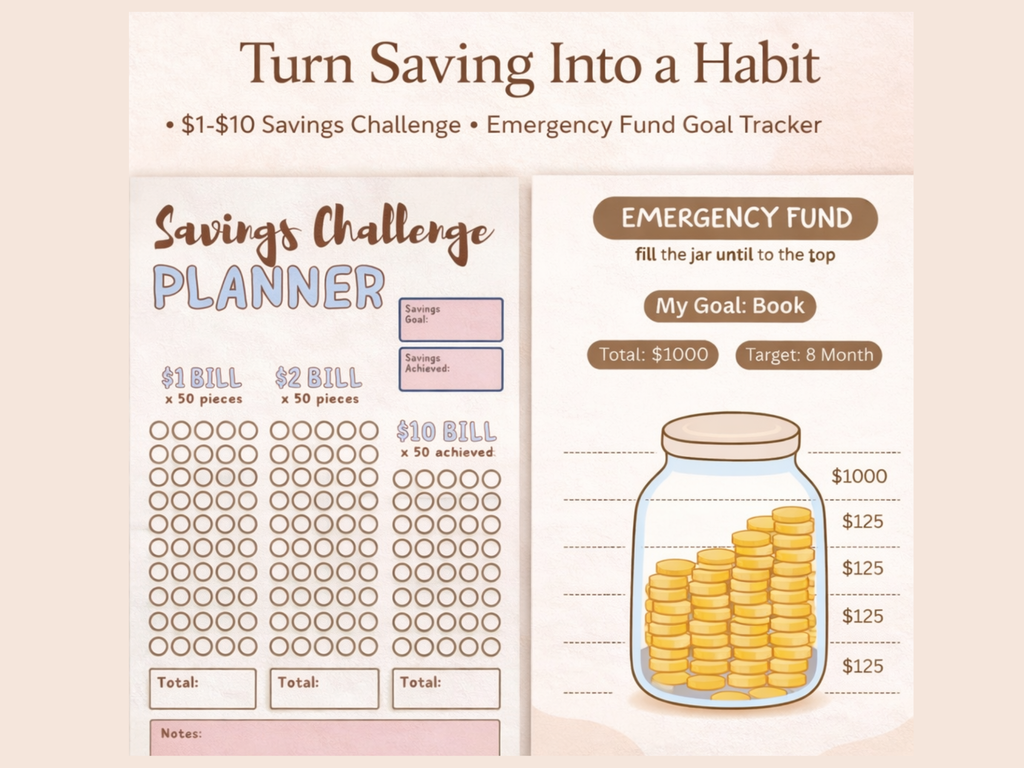 Minimalist Budget Planner Canva Template