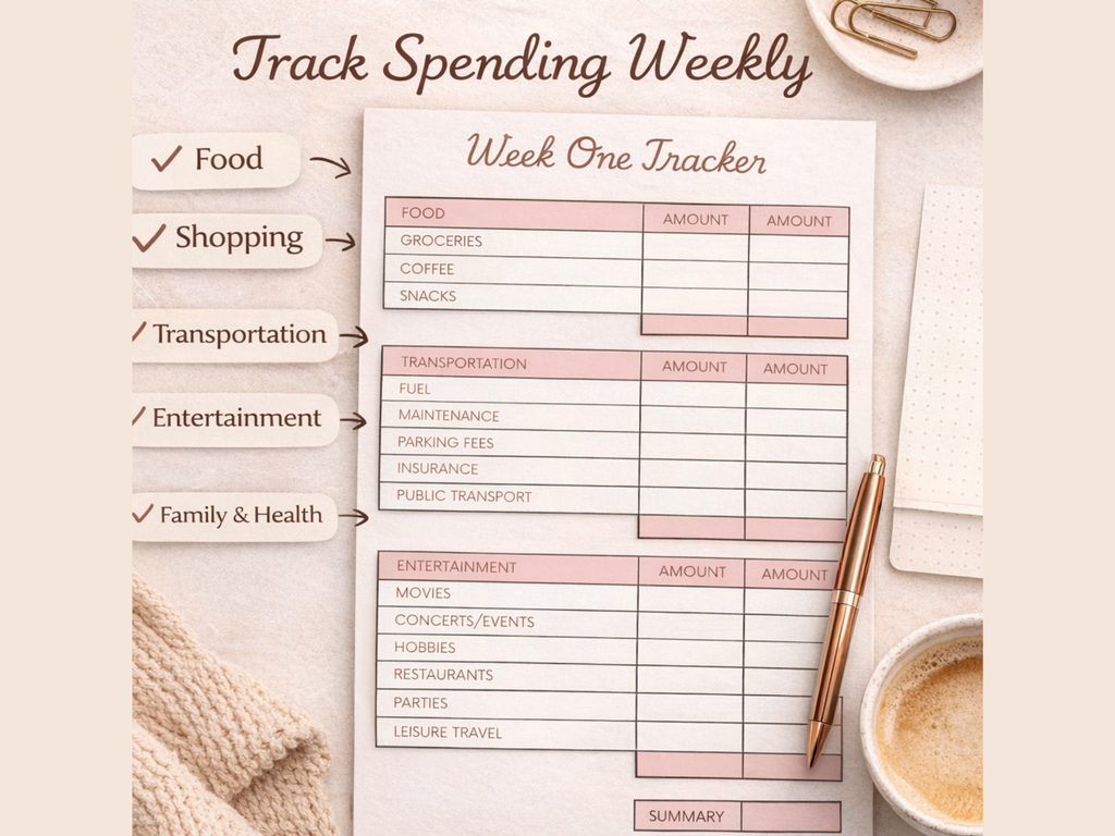 Minimalist Budget Planner Canva Template